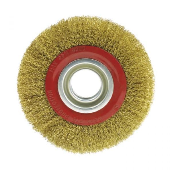 Amig Escova Circular Arame Latonado, Eixo 13-16-20-22-26, 4H X 250 X 0,3 X 50 mm Mod. 34220