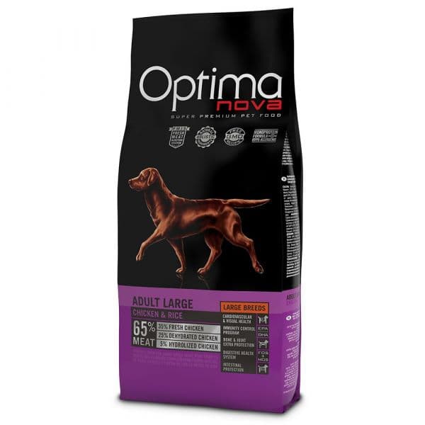 Optima Nova Adult Large Chicken & Rice Dog 12Kg