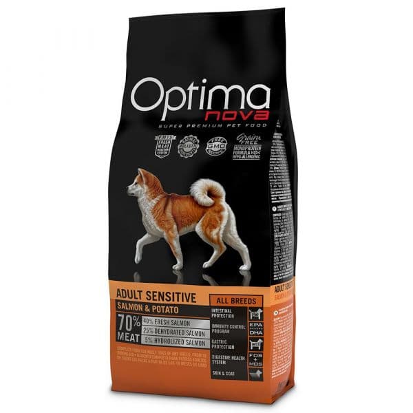 Optima Nova Adult Sensitive Salmon & Potato Dog 12Kg