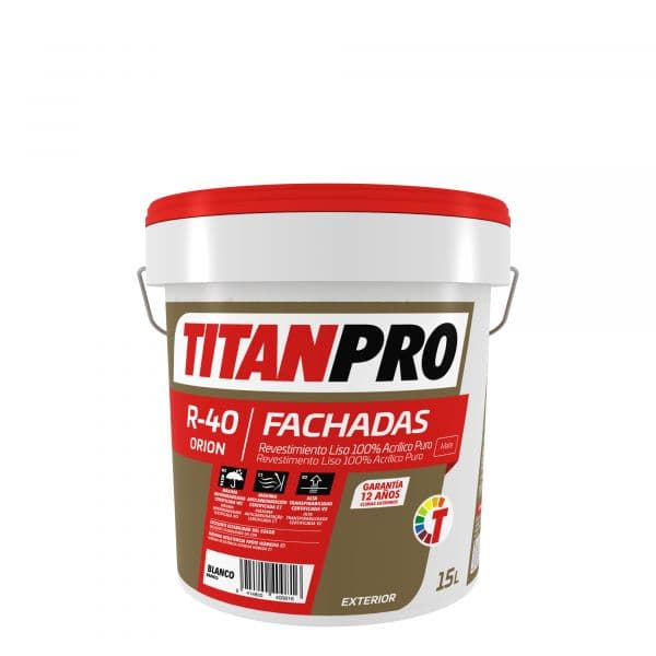 Titan R-40 Revestimento Liso 100% Acrílico Puro Mate 4L