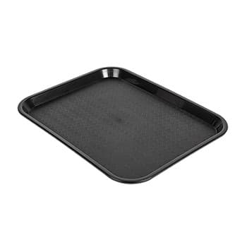 Tabuleiro Fast Food PP Preto 27,5x35,5cm