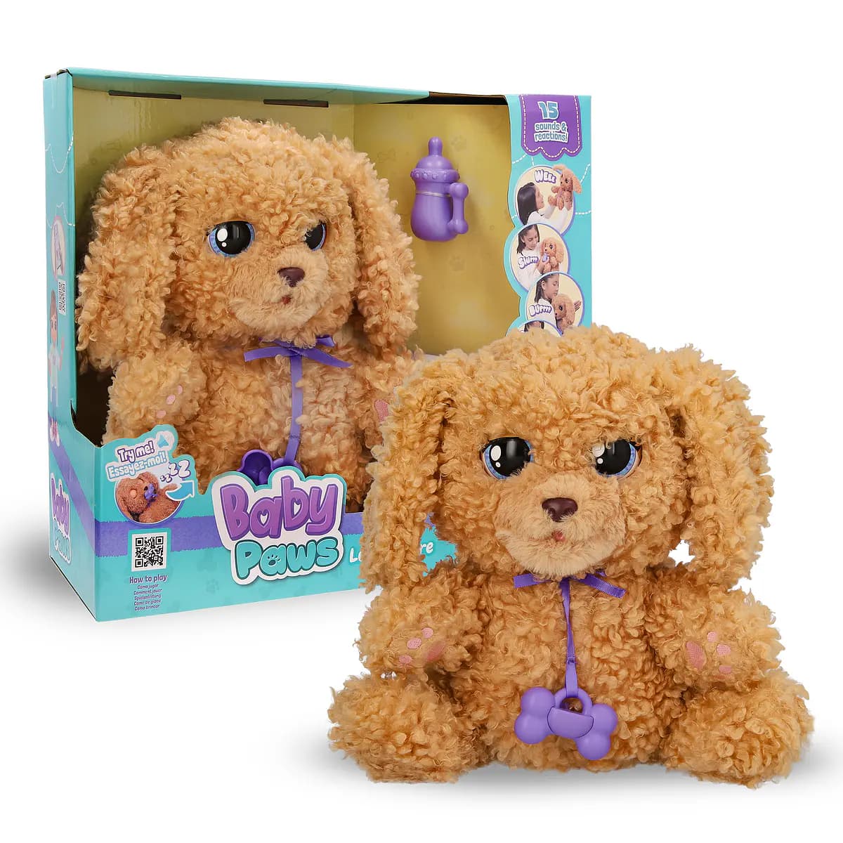 IMC Toys Peluche Baby Paws: Labradoodle Love & Care