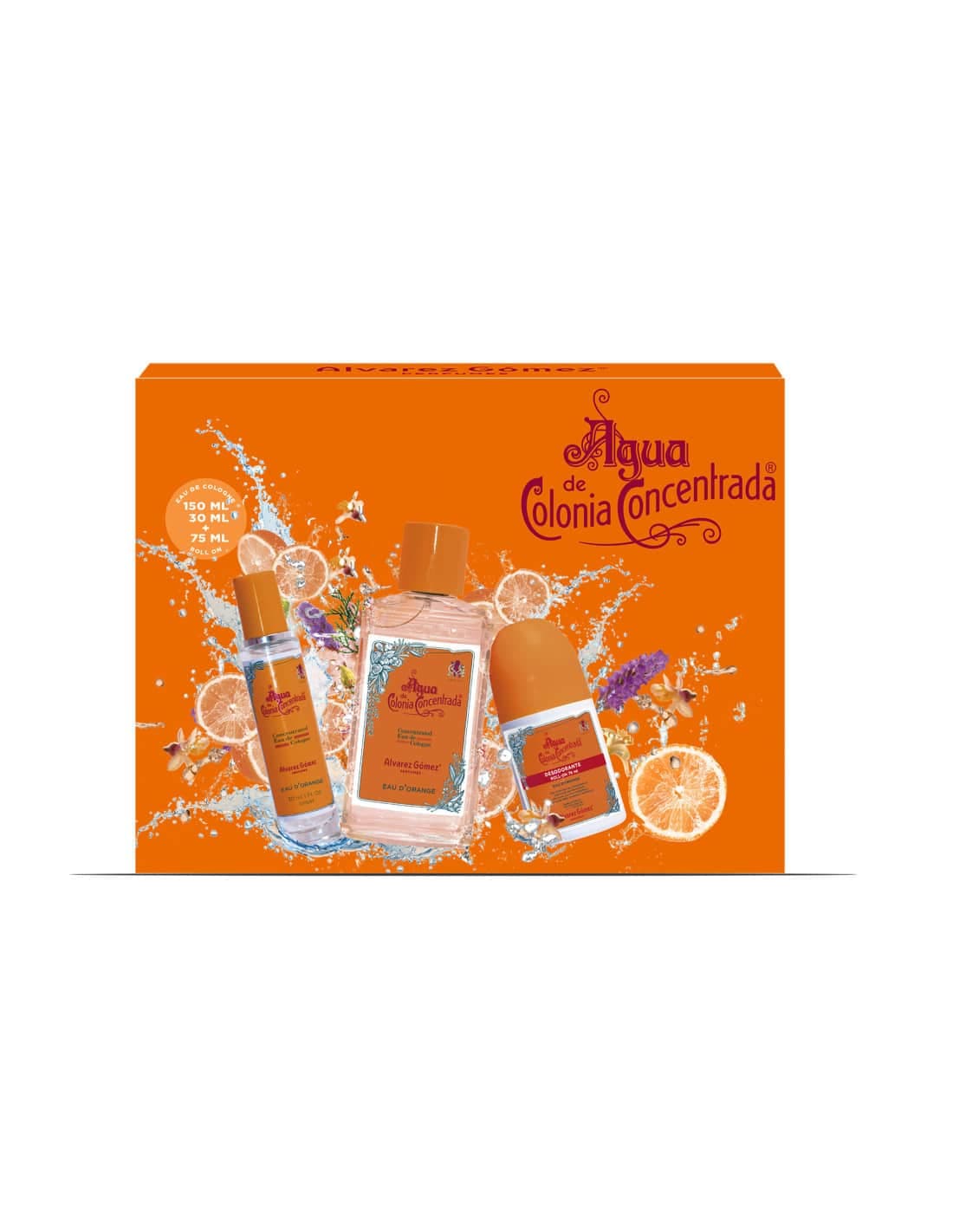 Alvarez Gomez Água de Colónia Concentrada Eau d'Orange 150ml + Eau d'Orange 30ml + Desodorante Roll-on 75ml Coffret