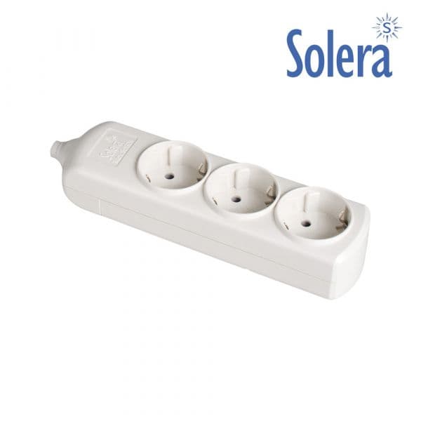 Solera Bloco Bipolar 3 Tomadas com T/t Lateral 16a 250v Cor Branco 8003 - 41212