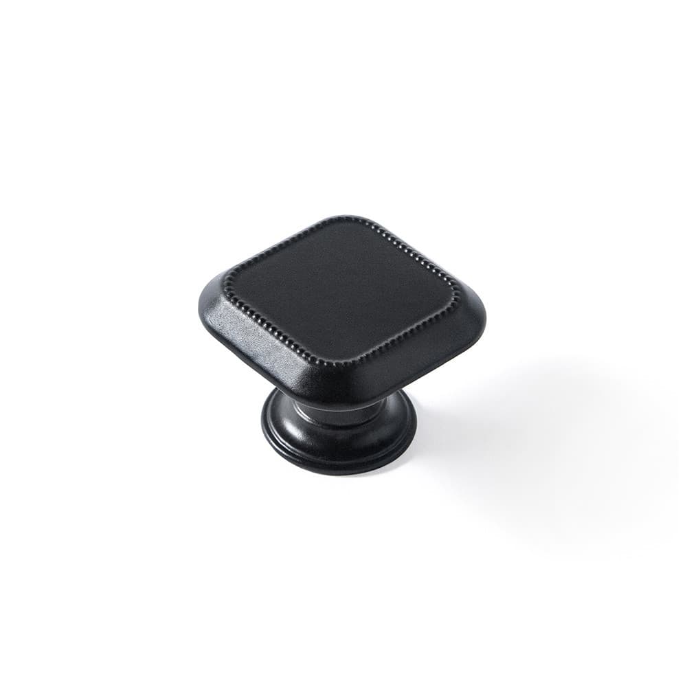 Rei Blíster com 4 Puxadores Metálicos para Móveis, Acabamento Preto Mate. Mod. 3120 30x30mm. - 68455