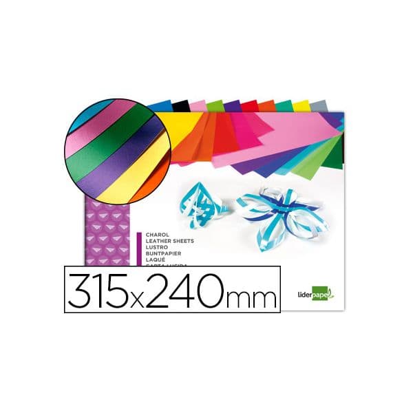 Liderpapel Bloco de Folhas Lustro c/ 10 Folhas Sortidas