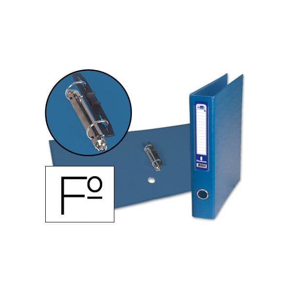 Liderpapel Pasta de Arquivo Cartão Forrado Folio 2 Aneis 60mm Azul - OFF025077CE