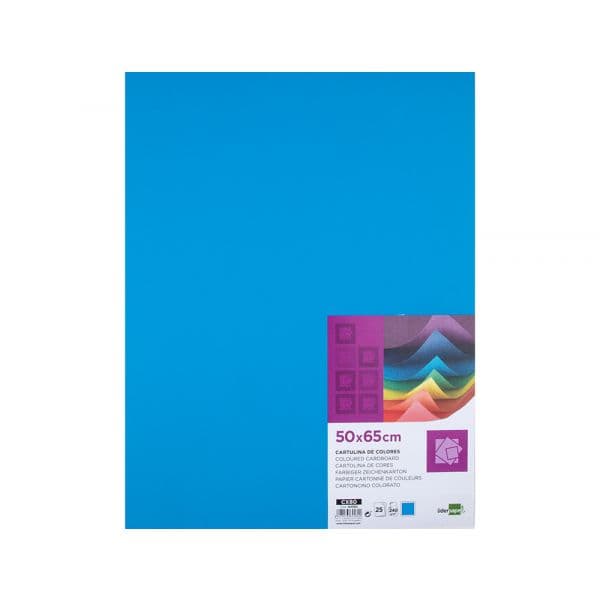 LiderPapel Cartolina 50X65CM 240g Azul Turquesa 25 Un.