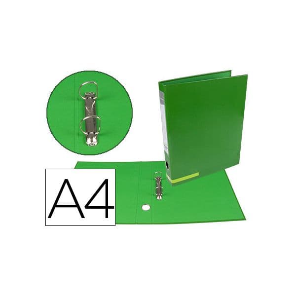 Liderpapel Pasta de Arquivo System Cartão Forrado A4 2 Aneis 25mm Mistos 40mm S/caixa Verde - OFF077597CE