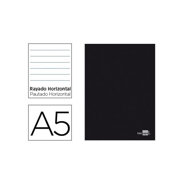 Liderpapel Caderno A5 Capa Preta Pautado 80 Fls 10 Un.