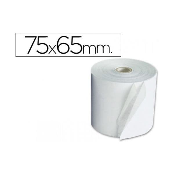 Rolo Papel Autocopiativo 75x65x11mm 58 gr Cópia Branco 10 un. - 07206