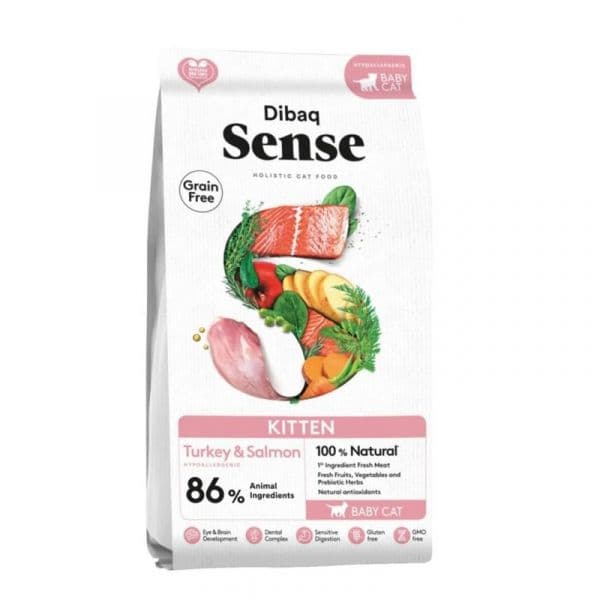 Dibaq Sense Cat Grain Free Kitten Pavo & Salmon 1,5 kg