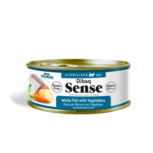 Ração Húmida Dibaq Sense Grain Free Esterilizado Peixe Branco 70g