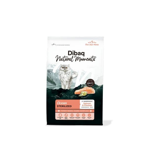 DIBAQ NATURAL MOMENTS Ração Gato Esterilizado Salmão & Frango 6kg