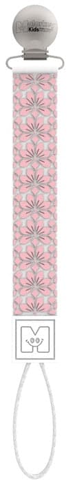 Saro - Fita porta-chupeta de silicone Rose