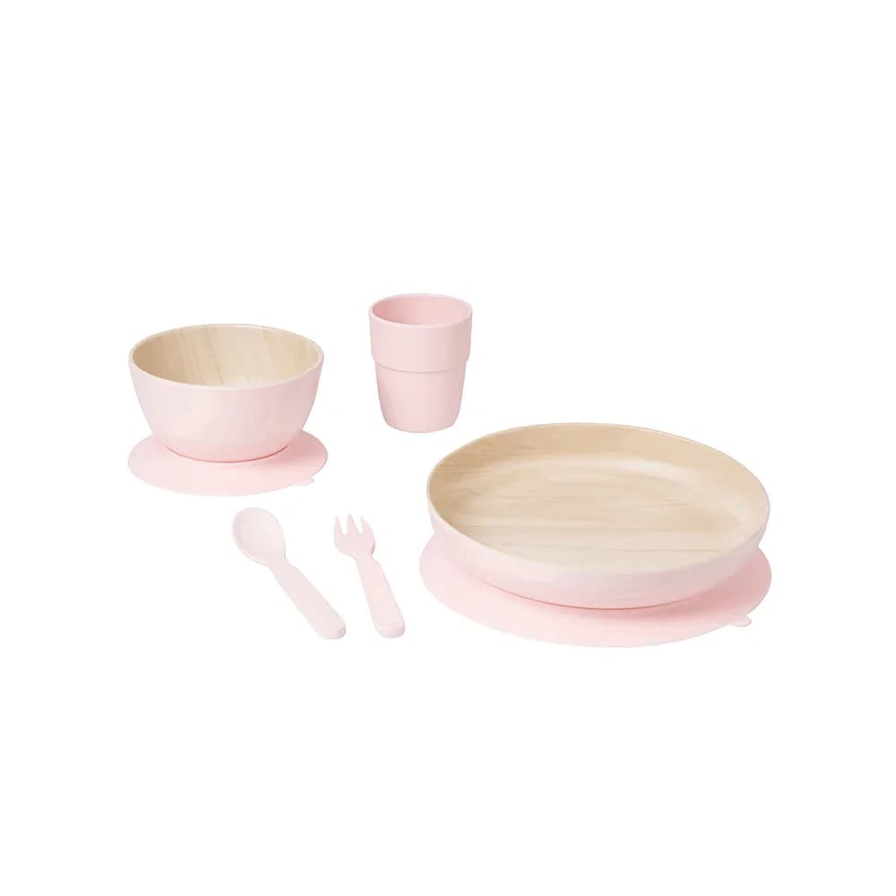 Saro Louça Melamina Nordic Rosa 5 Peças