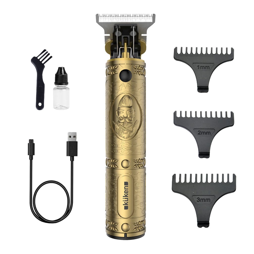 Kuken Máquina de Barbear e Aparador de Cabelo Profissional Dourado 34017/C67017