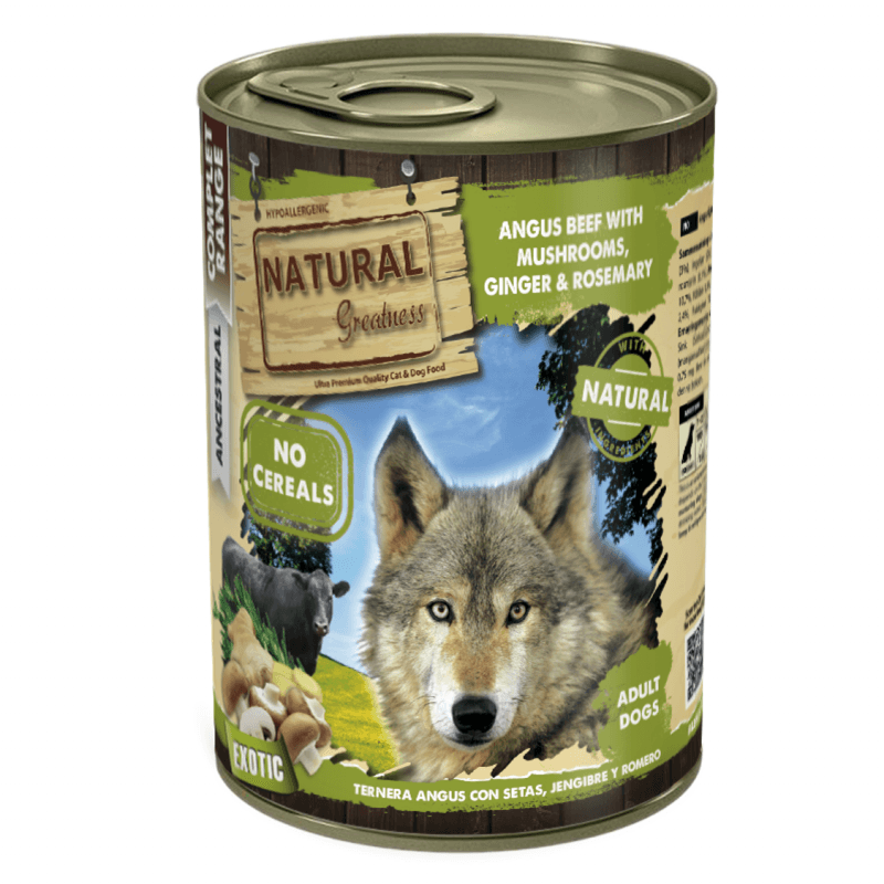 A Grandeza Natural Can Angus Beef com Cogumelos, Gengibre e Alecrim
