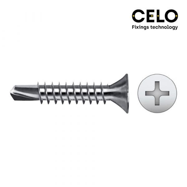 Celo Caixa 500 Uni. Ponta Broca Escariado Philips Din/ref 7504P 3,5x19 Galvanizado - ELK17303