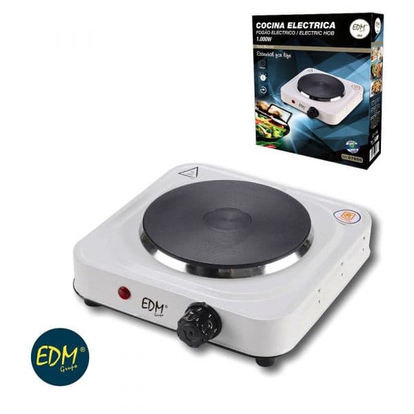 EDM Placa Eléctrica Portátil 1000W 1 Discos 15,5cm - 07660
