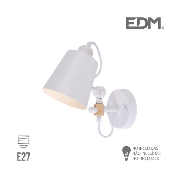 Edm Aplique Parede e27 Branco