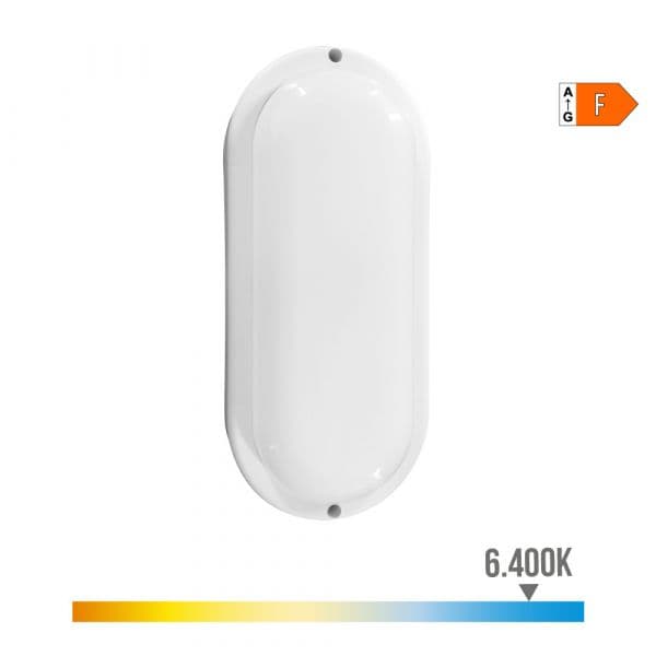 EDM Aplique Oval LED Sensor Crepuscular e Movimento 18W 6400K Branco