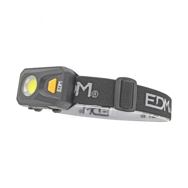 EDM Lanterna Frontal 36172 Ultra Leve 250lm Preta com Carregamento USB-C