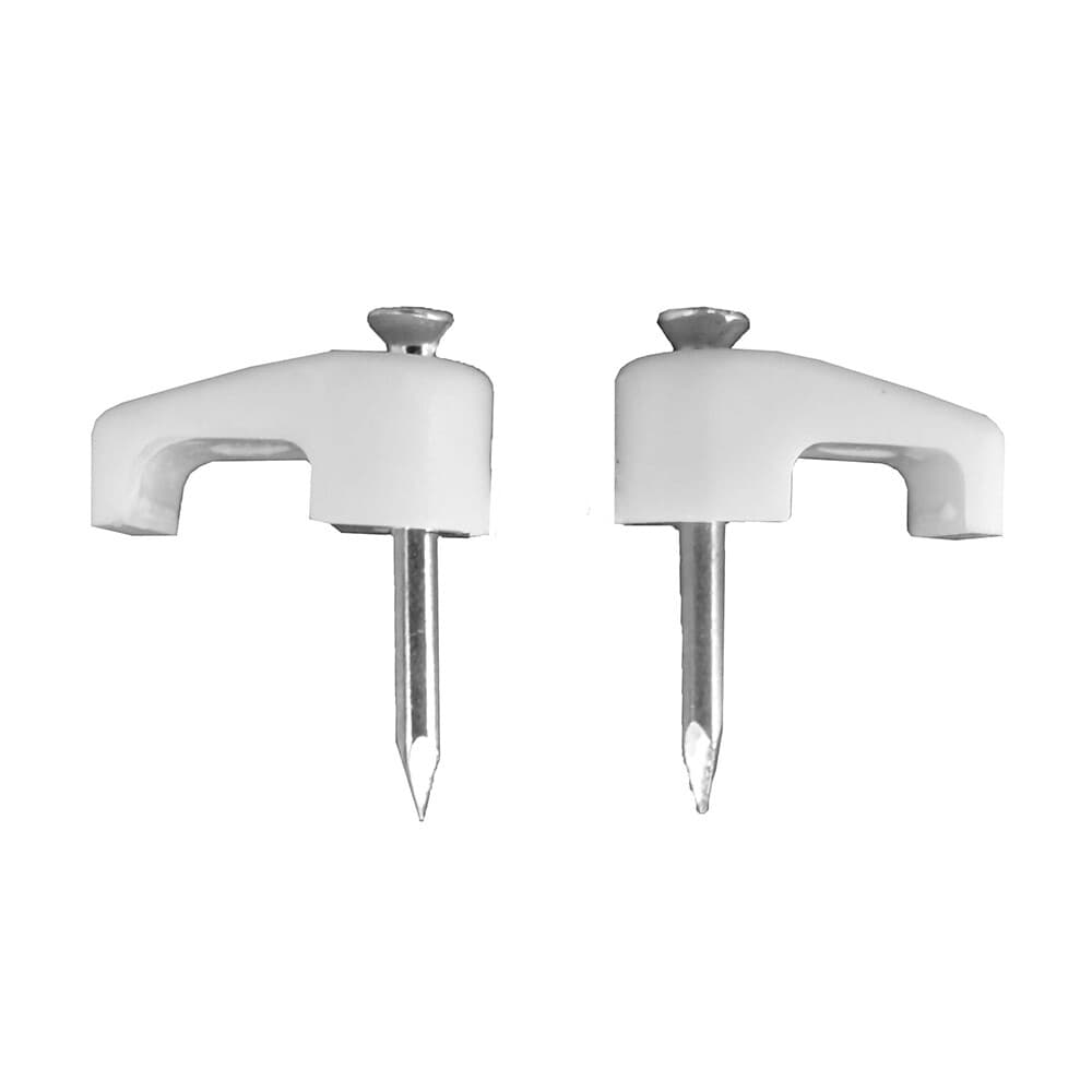 Abraçadeira plana branca com prego 2x1mm n°03 (caixa 100 unid.)
