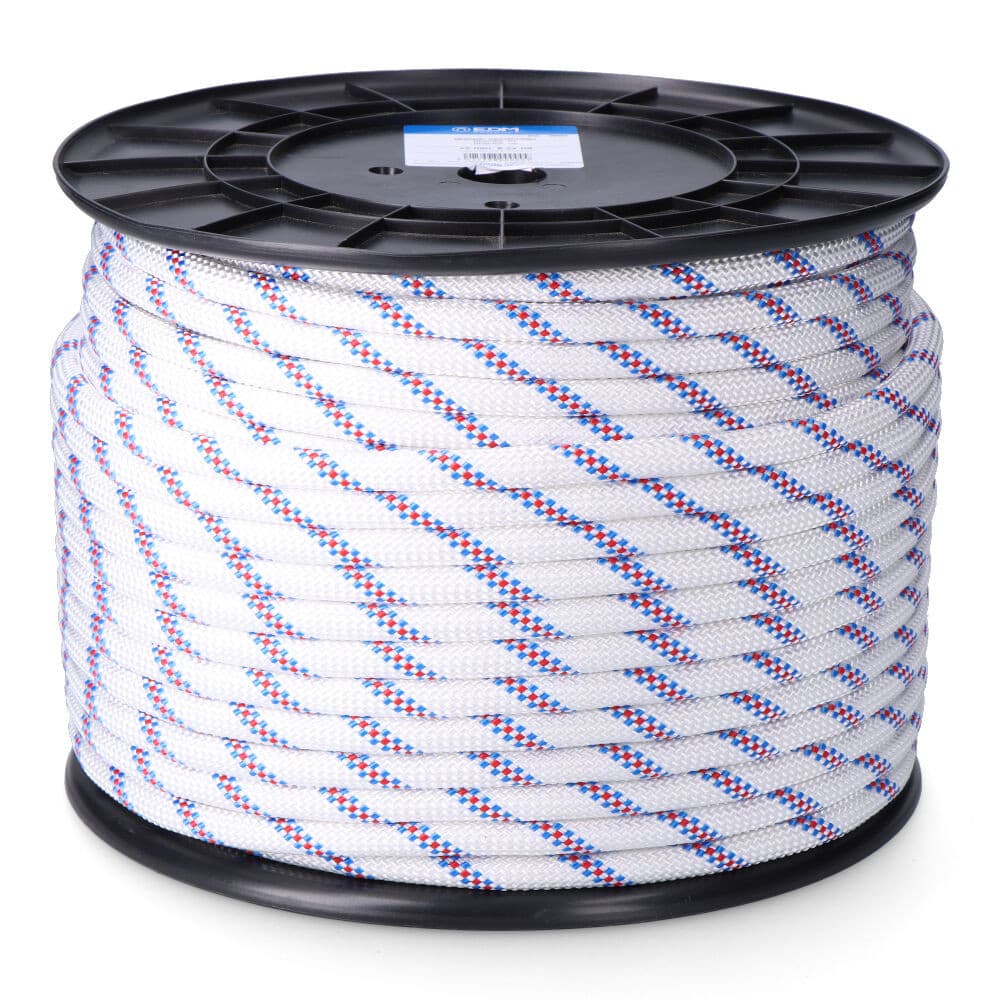 Adriça entrançada de poliéster branco distinta de 12 mm x 100 m