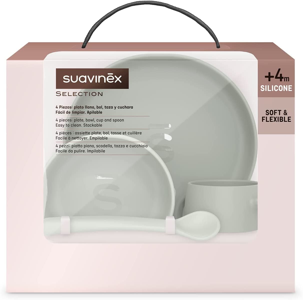 Suavinex Loiça Silic Soft Flex Verd 4m+
