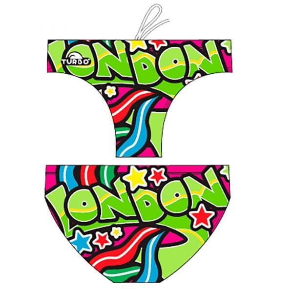 Turbo Graffiti London Swimming Brief Colorido 3XL Homem