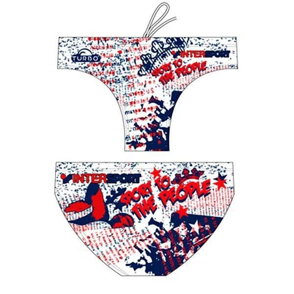 Turbo Crown Letters Swimming Brief Amarelo,Branco XL Homem