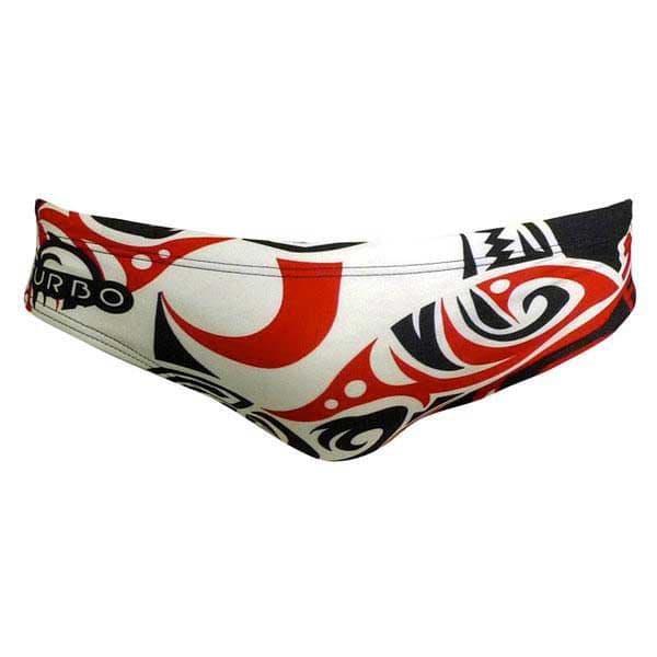 Turbo Maori Skin Tattoo Swimming Brief Branco 2XL Homem