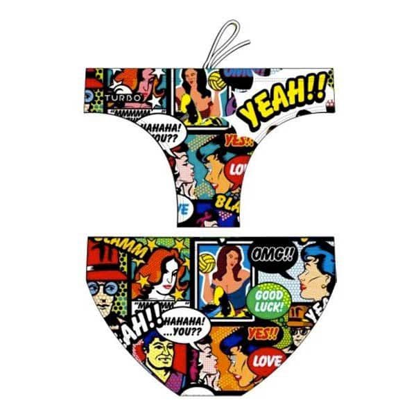 Turbo Yeah Comic Swimming Brief Colorido M Homem