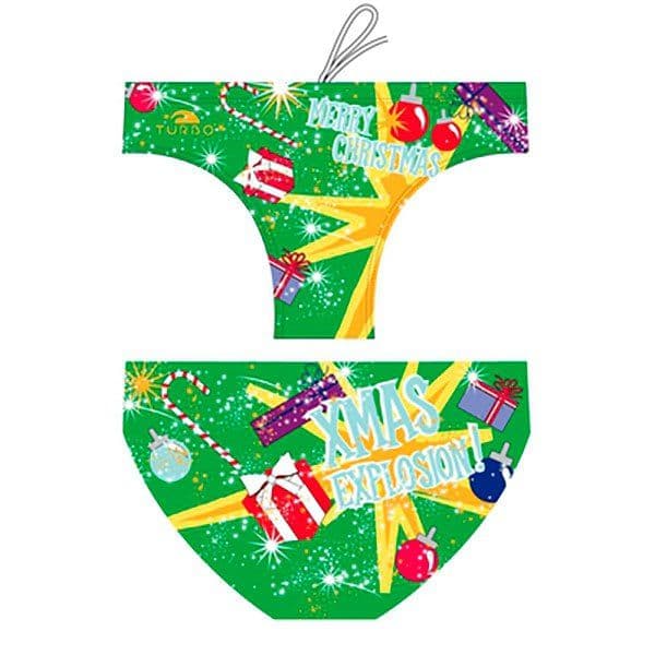 Turbo Christmas Explotion Waterpolo Swimming Brief Verde L Homem