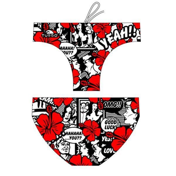 Turbo Yeah Flower Comic Swimming Brief Vermelho,Preto S Homem