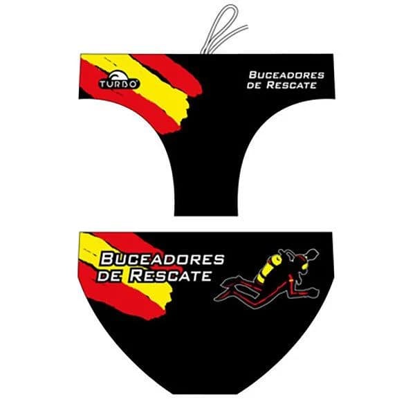 Turbo Rescue Divers Spain Swimming Brief Preto 2XL Homem