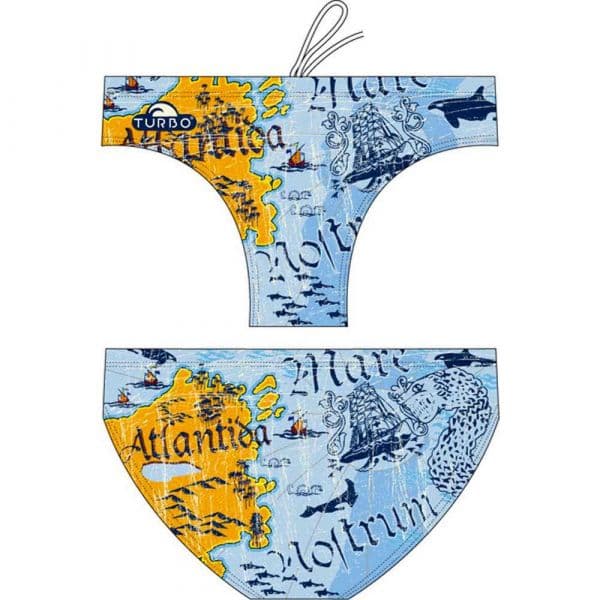 Turbo Atlantida Swimming Brief Laranja,Azul 5XL Homem
