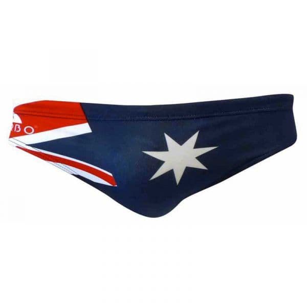 Turbo Australia Flag Swimming Brief Vermelho,Azul L Homem
