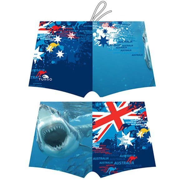 Turbo Shark Australia 2015 Swim Boxer Azul 4XL Homem