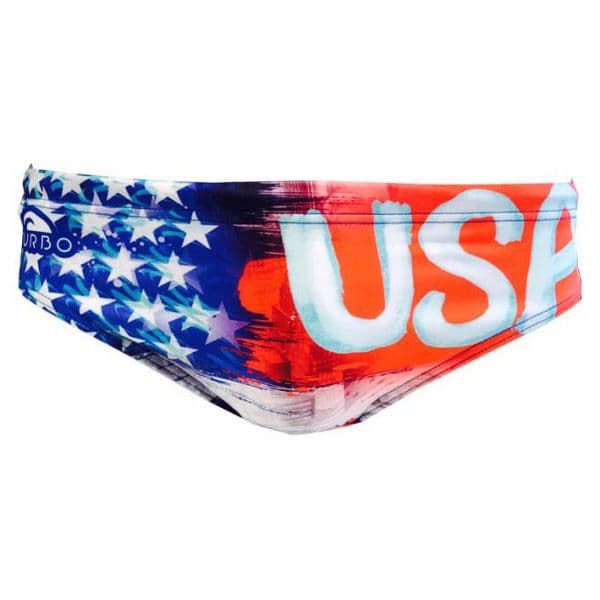 Turbo Usa Painting 2017 Swimming Brief Vermelho,Azul 4XL Homem