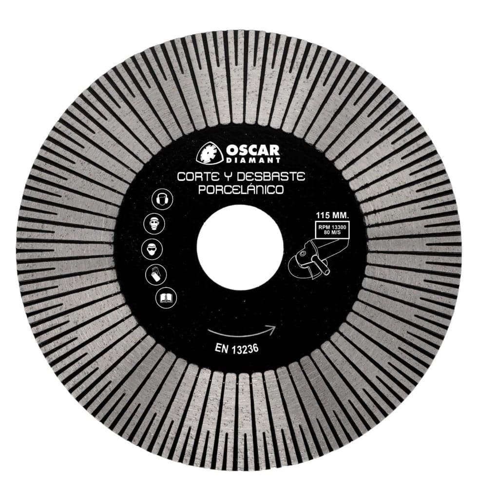 DISCO DE CORTE E DESBASTE EM PORCELANA Ø115 MM