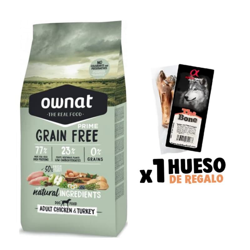 Ownat Grain Free Prime Cão Adulto Frango – 12 kg