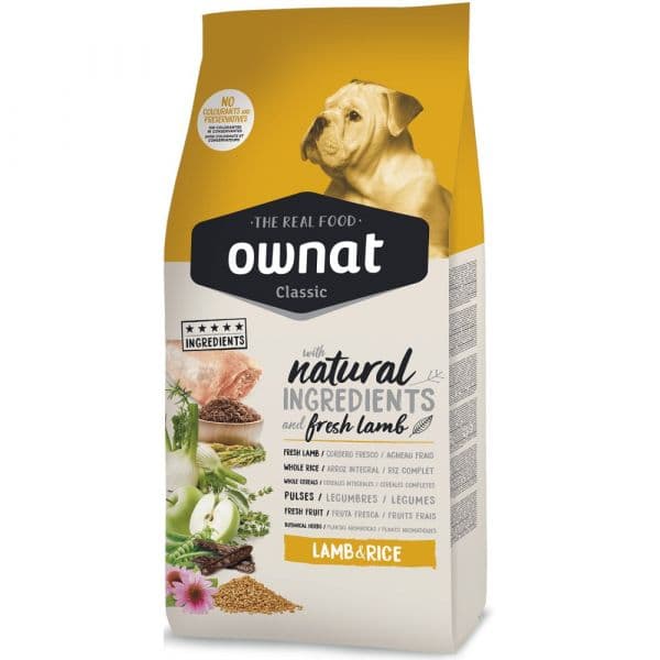 Ownat Classic Lamb & Rice 20Kg