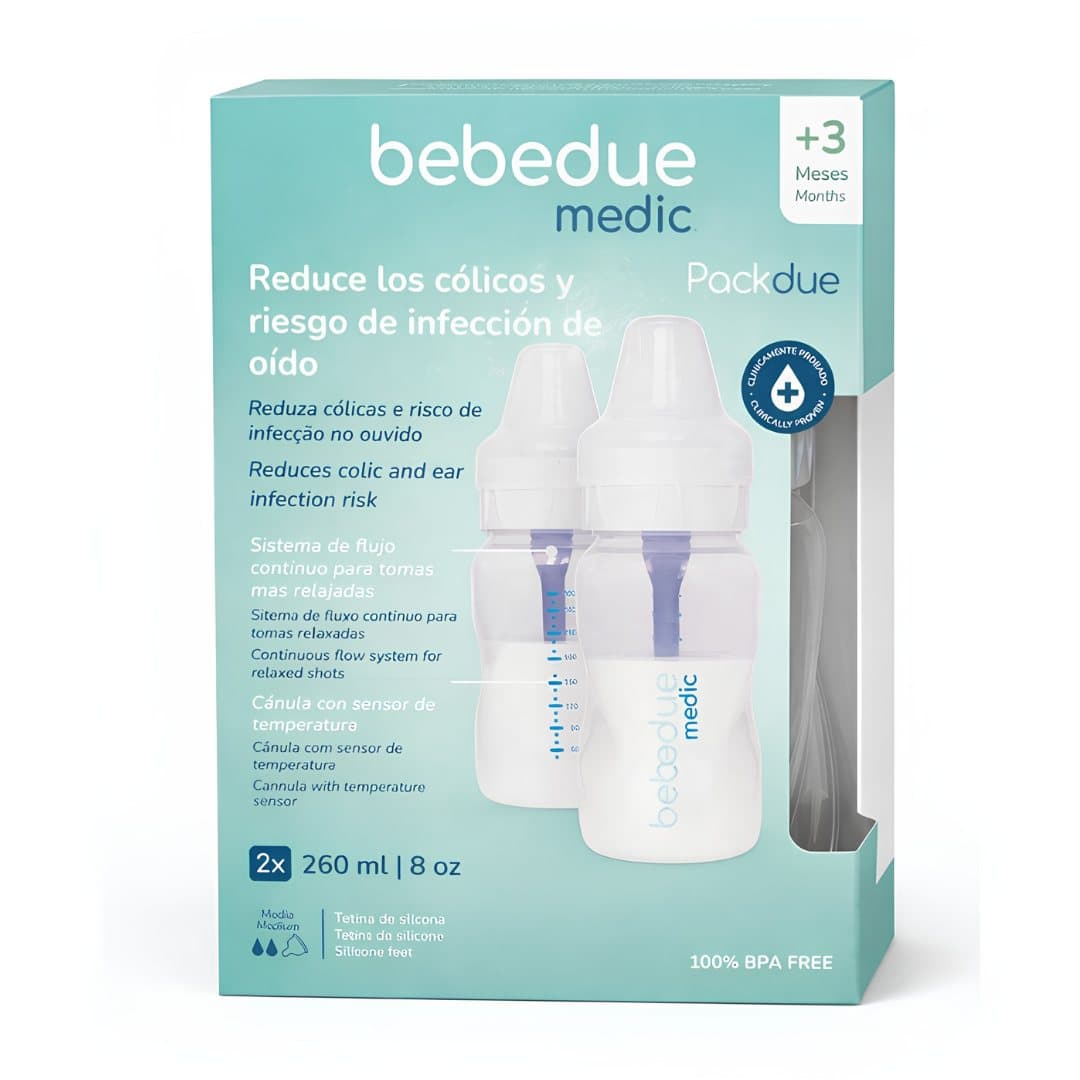 Bebedue medic pack biberão 3m+ 2 x 260 ml