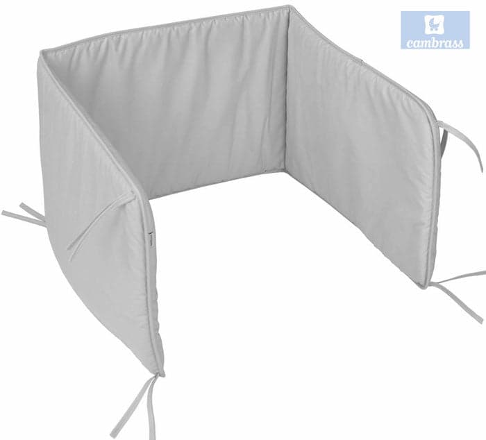 CAMBRASS - PROTETOR PARA CAMA DE GRADES 60 ( 60) 60x40 CM SMOOTH E CINZA