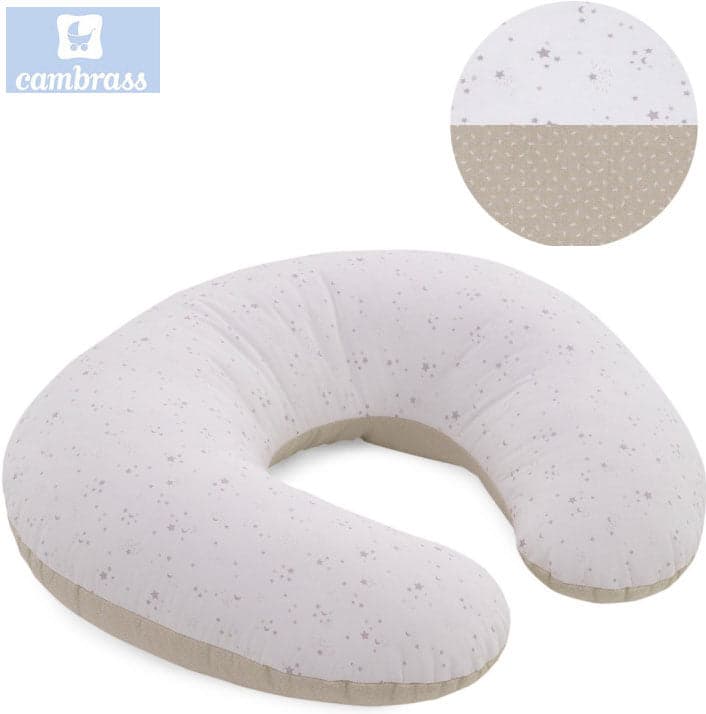 CAMBRASS - ALMOFADA DE AMAMENTAÇÃO 53x45x10 CM CÉU BEGE / ESTRELA