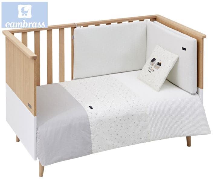 CAMBRASS - CONJUNTO COLCHA 2 PCS.F. CÉU CINZA 60x120 CM