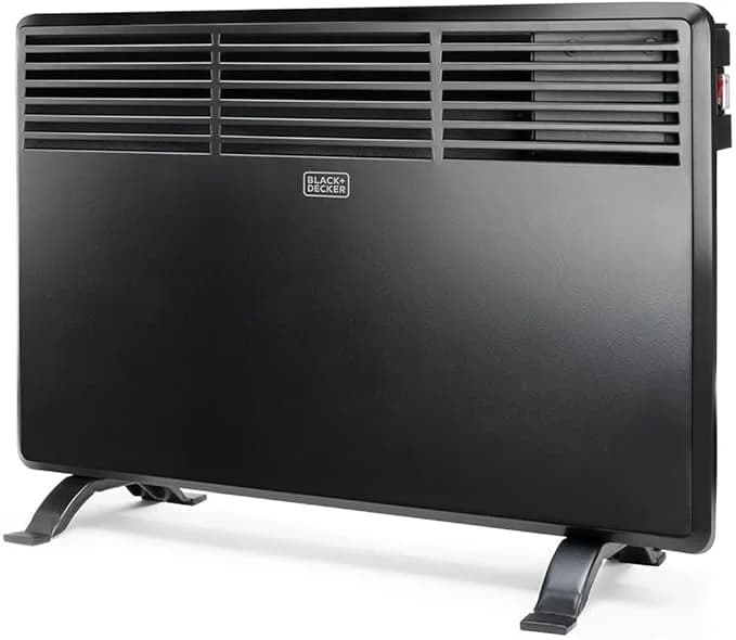 Aquecedor Mural Black+Decker BXCSH1200E – 1200 W, Montagem Parede ou Chão, Termóstato Digital, IPX4