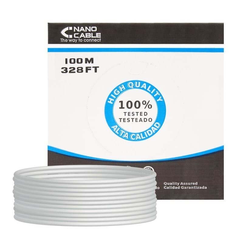 Bobina de cabo rígido RJ45 CAT5 FTP Nanocable 100M